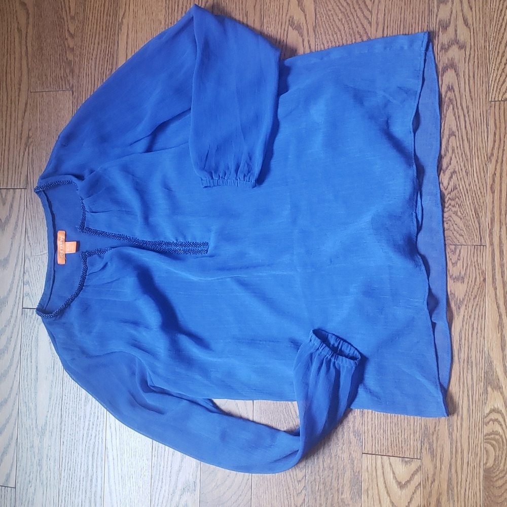 Joe Fresh Sheer Blue Long Sleeve